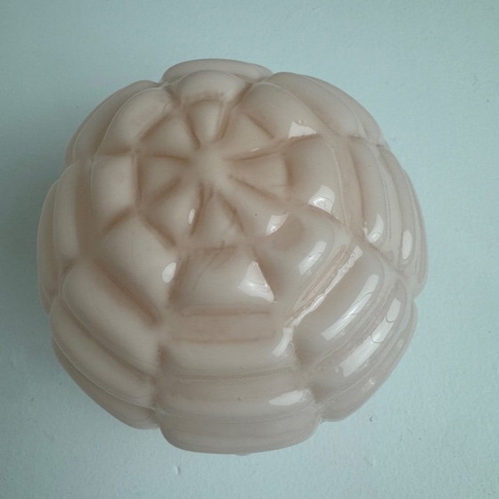 Applique da parete antica in ceramica opalina e stile Art Déco, di piccole dimensioni. – Glass (photo 10 of 10)