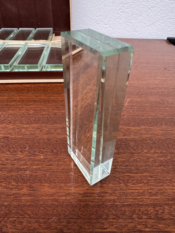 Image 1 of Art Deco messenhouder van spiegelend kristal