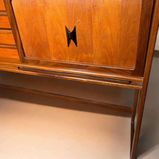 Image 1 of Mid Century Vintage Teak Dining Room Set by Elliotts of Newbury Circa 1960  A very rare and exceptionally stylish mid century mo