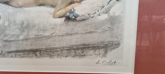 Image 1 of Pendentif Antoine Calbet (1860-1944) gravures nus féminins