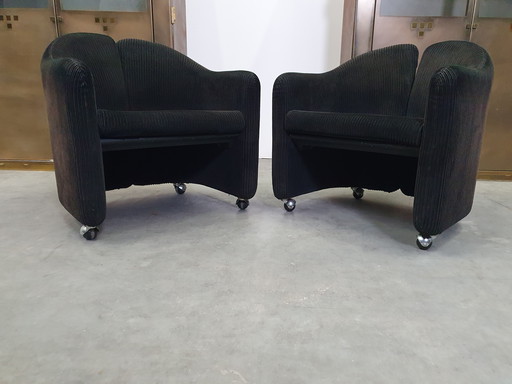 2x Vintage Eugenio Gerli Tecno mobile lounge chair