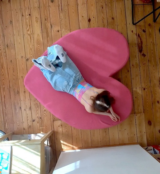 Image 1 of Heart shaped Pink Sofa