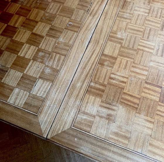 Image 1 of Vintage Mahogany Table with Inlaid Top