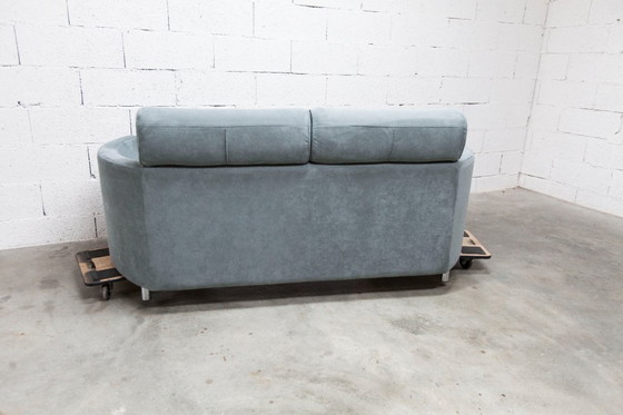 Image 1 of "Negresco" Sofa, designed by Bernard Massot for Neology France, in moiré velvet