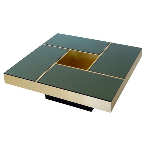 Tito Agnoli Postmoderner italienischer Couchtisch aus Pecari-Leder für Caleido 1970