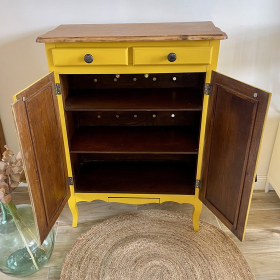 Image 1 of Antique entryway shoe cabinet