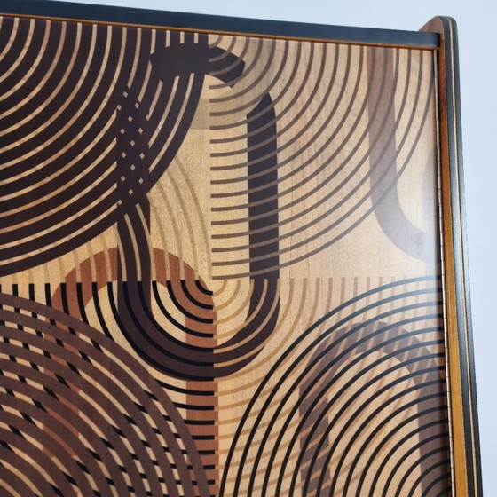 Image 1 of Vintage walnoten garderobekast, 1970