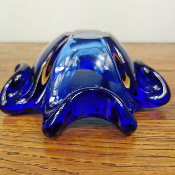 Image 1 of Vintage glazen schaaltje asbak. Italiaans glas 