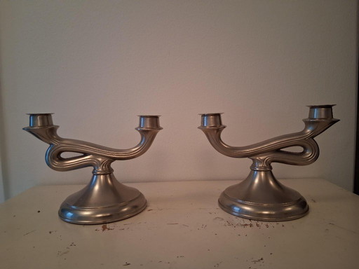 Set of Art Deco candlesticks