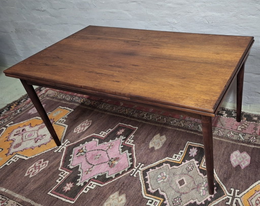 Vemb Mobelfabrik Grande table de salle à manger en bois de rose à 10 places, Danemark années 1960