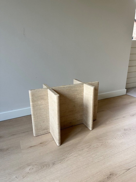 Image 1 of Top staat- Prachtige grote travertin salontafel – zeldzaam én indrukwekkend