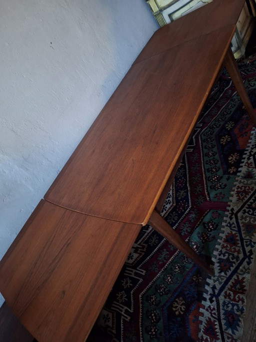 Mid Century Teak Dining Table with Curved Top, Denmark 1960s