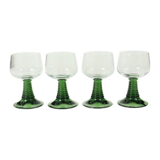 Image 1 of Set Van 4 Vintage Luminarc Roemer Wijnglazen