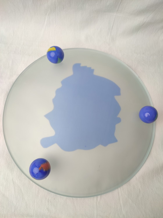 Image 1 of Coupe à fruits en verre Loy Design, posée sur pieds sphériques