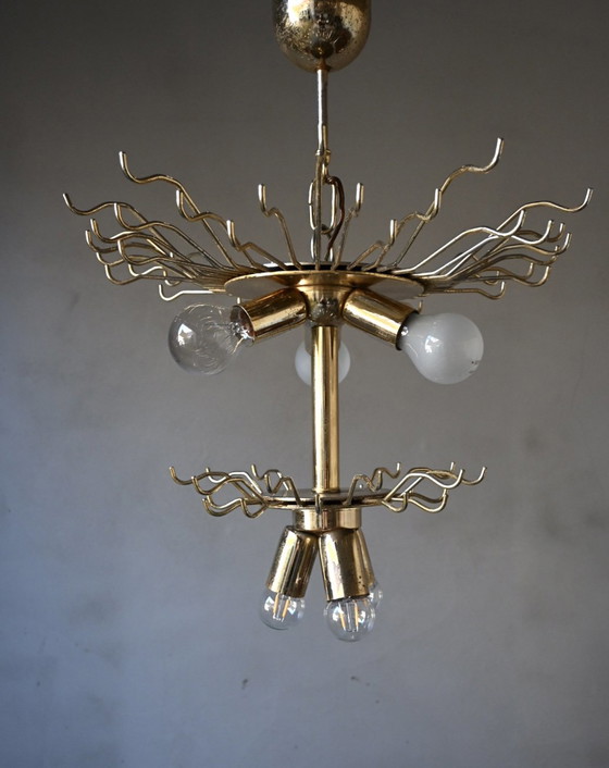 Italiaanse Kroonluchter In Murano Glas - Toni Zuccheri Venini – Hanglampen, Metal, Vintage (photo 12 of 15)