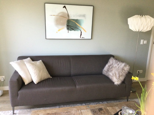 3-seater sofa Jula in chocolate brown