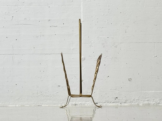 Image 1 of Vintage newspaper rack made of brass wire, 1960s