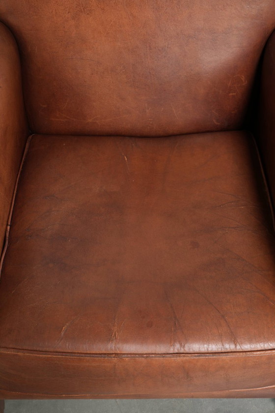 2x Fauteuils en cuir de mouton beaux et confortables avec de belles couleurs et un design intemporel (photo 5 of 14)