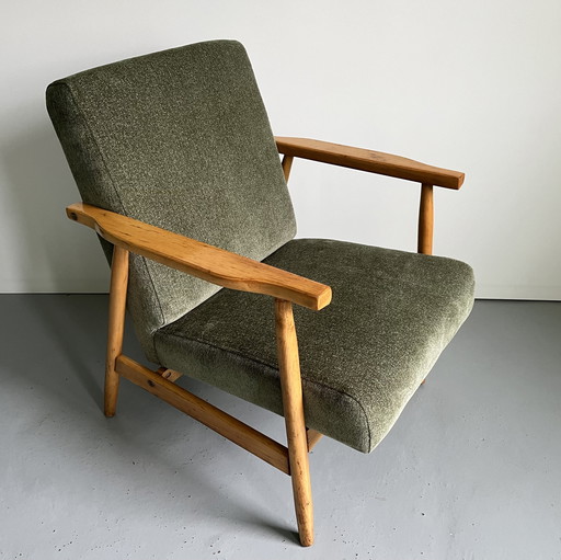 Vintage Clubfauteuil Model B-7727 uit 1970S In Nieuwe Olijfgroene Stof