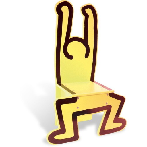 Keith Haring Kinderstoel / Decoratief Object Geel (Nieuw!)