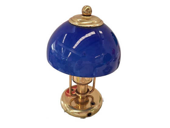 Image 1 of Set di 5 Lampade Vintage stile Nautico – Ottone e Vetro Colorato – 23cm