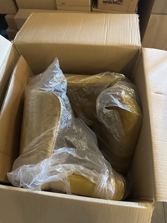 Image 1 of SET OF 2: Luxury SIA Home Design Chairs Mustard Yellow Velvet