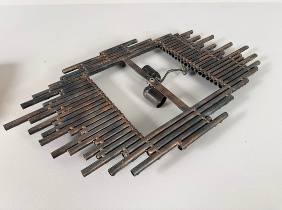 Image 1 of Brutalistische Wandleuchte/Wandlampe Marcello Fantoni, Italien, 1970er Jahre