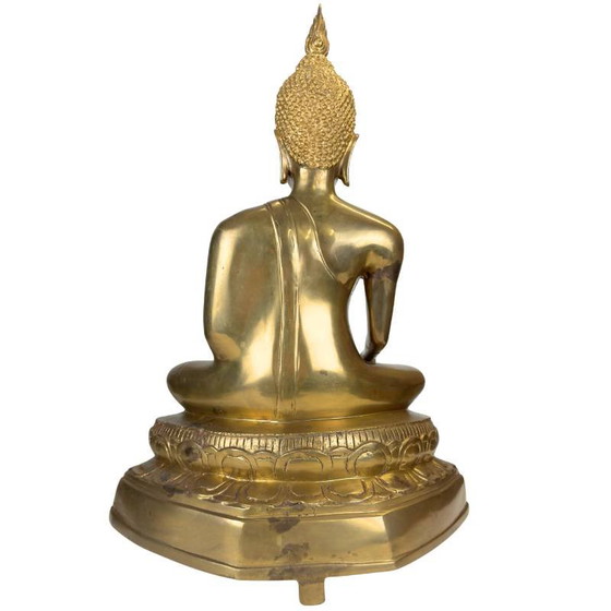 Buda tailandés antiguo – Período Rama V – Bronce dorado al fuego (54cm) – Esculturas (photo 7 of 17)