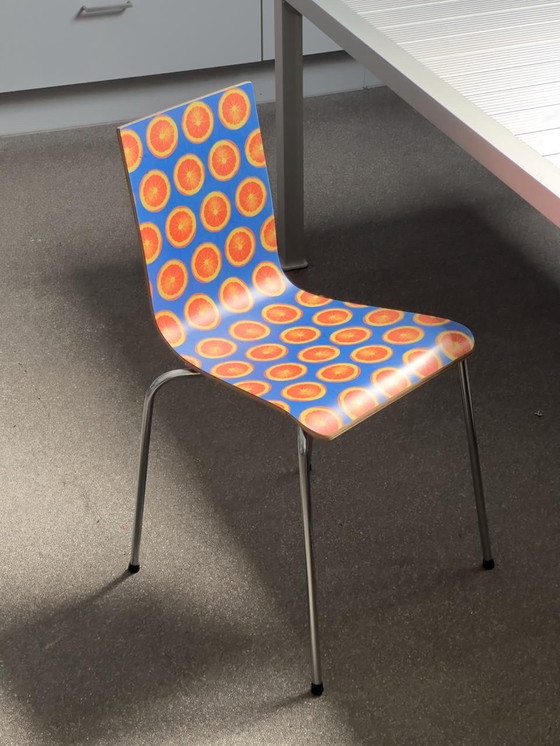 Image 1 of Set of 6 Vintage Design Chairs - Artist Series '90 – Arne Jacobsen Style