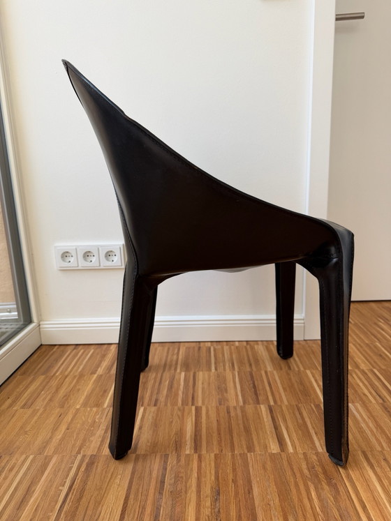 Cassina Lira CAB K5 - Mario Bellini - nero – Sedie da camera, Pelle (photo 6 of 9)
