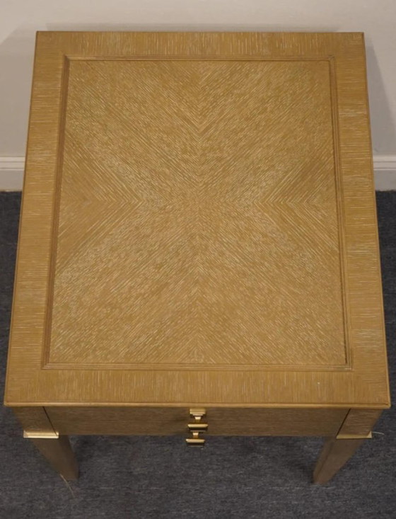 Image 1 of A.R.T. Furniture Modern Pickled Wood End Table with Drawer, 23" Contemporary Accent Side Table for Living Room, Bedroom, or Entr