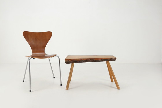 Image 1 of Brutalist Tree Trunk Coffee Table in Solid Oak, Ca. 1950