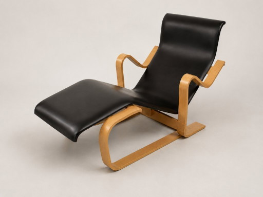 Chaise Longue Long Chair de Marcel Breuer – Edición Autorizada en Piel de 2002 – kuipstoelen, Leather, Wood