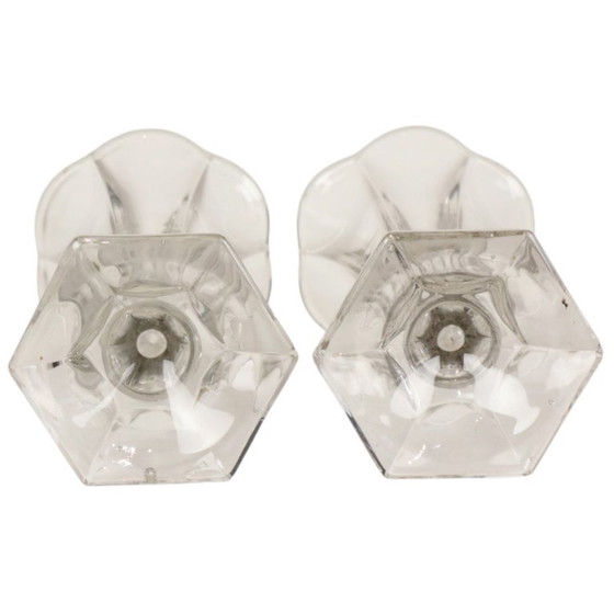 Pair of Clear Vases Val Saint Lambert Luxval Americain 23cm – Glass (photo 11 of 13)