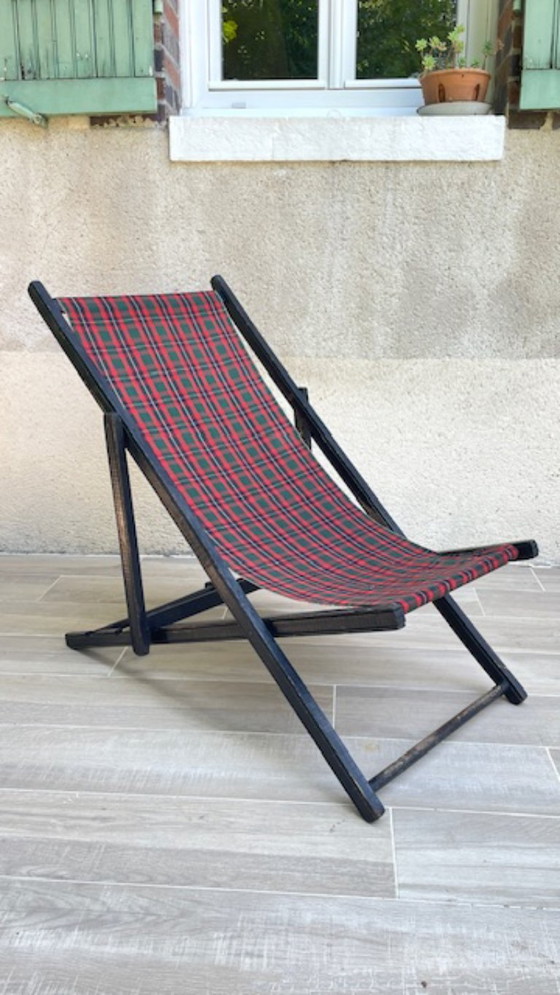 Vintage Canvas Folding Sun Lounger – Sunbed (photo 3 of 35)