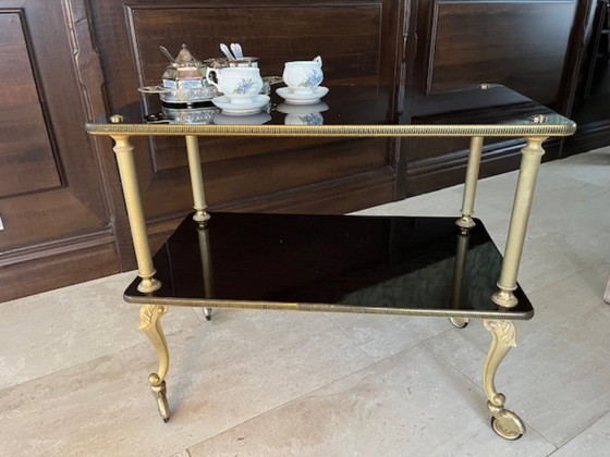 Image 1 of Elegante tavolo vintage mobile anni '60-'70 - Impiallacciato