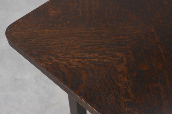 Image 1 of Mesa auxiliar cuadrada Art Déco de roble, Francia, circa 1920