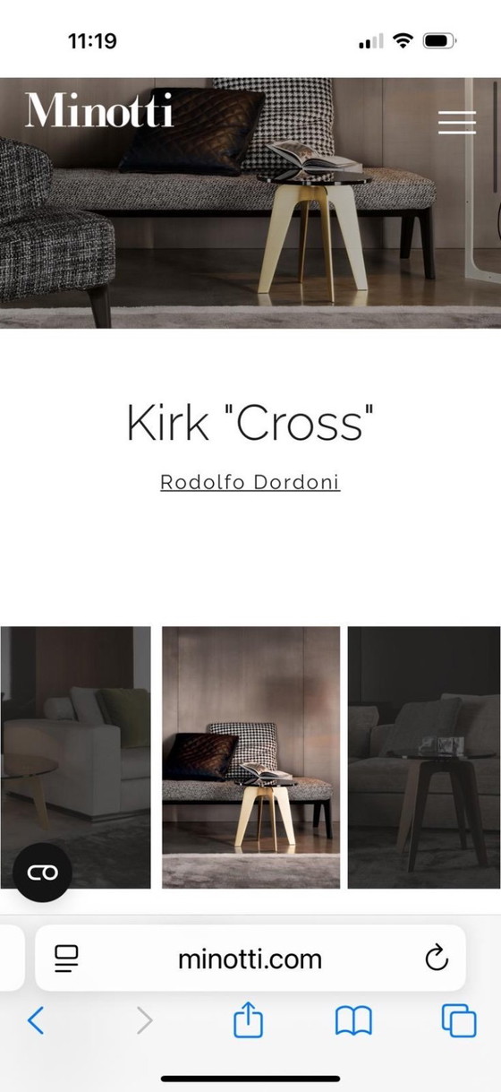 Image 1 of Minotti Couchtisch Modell 'Kirk Cross'