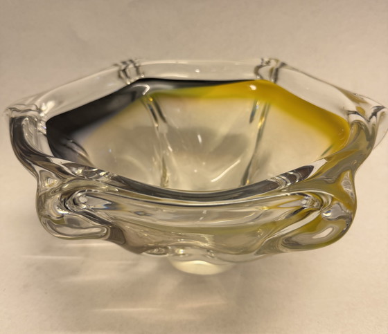 Image 1 of Signed studio glass bowl - Max Verboeket for Kristalunie Maastricht