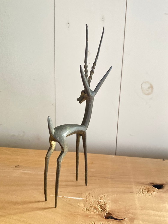 Statuetta di antilope vintage in ottone – Oggetti decorativi (photo 10 of 13)