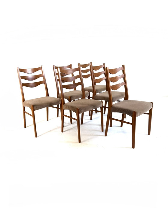 Image 1 of 6x vintage eetkamerstoel, Arne Wahl Iversen ‘60