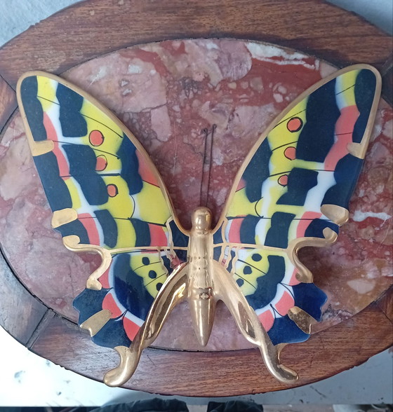Spanish Ceramic Butterfly, Cerámicas Cerma, Wall decoration, Metal, Black (photo 3 of 6)