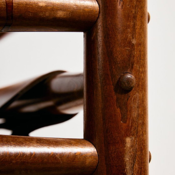 Image 1 of Poltrona e pouf in pelle di vitello ungherese, set da 2