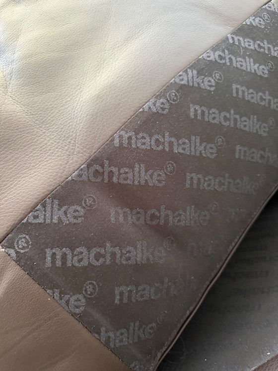 Image 1 of Machalke lederen bankstel 2+3 zits en poef