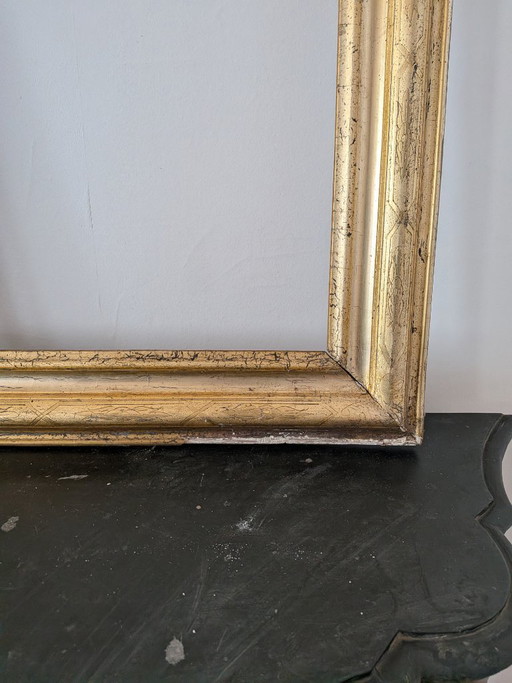 Antiker vergoldeter Spiegelrahmen (Louis Philippe, 1860) – lijsten, Wood (photo 2 of 5)