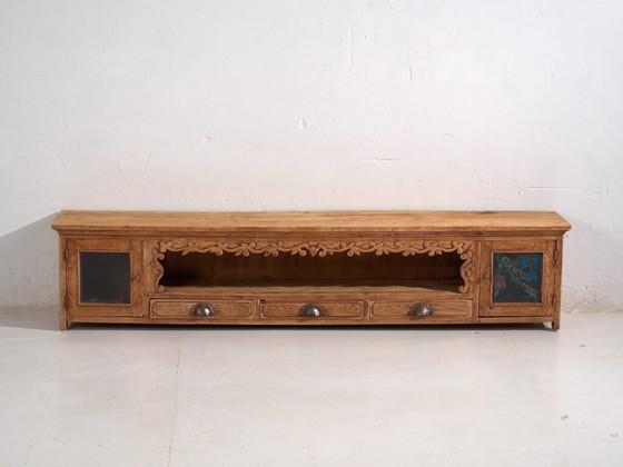 Credenza bassa antica in legno di pino – Cina, circa 1930 – Credenze con vetrina, Iron (photo 30 of 40)