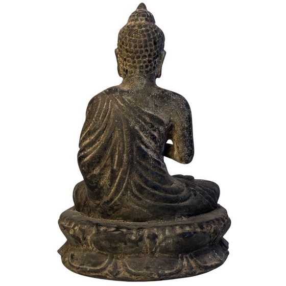 LOTE 122 – Buda tibetano de bronce, figura ritual fragmentaria con signos de uso – Esculturas, Bronze (photo 5 of 10)