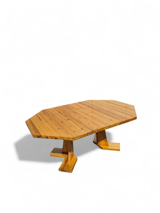 Image 1 of Danish 1970s pine octogonal dining table