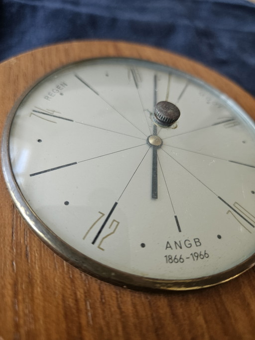 Vintage A.N.G.B. Jubileum Barometer (1866-1966) – Mid Century Teakhout Deens Design