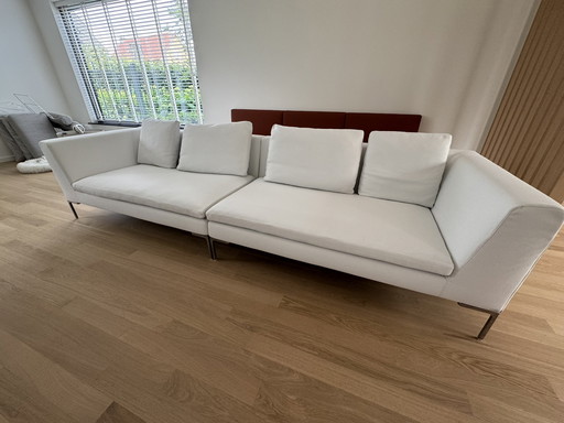 Set of 2 B&B Italia 'Charles' lounge sofas - design Antonio Citterio
